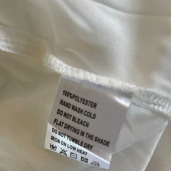 JJ House Woman's Plus-Size White V-Neck Chiffon Lace Midi Wedding Dress Sz XXL - Picture 13 of 13